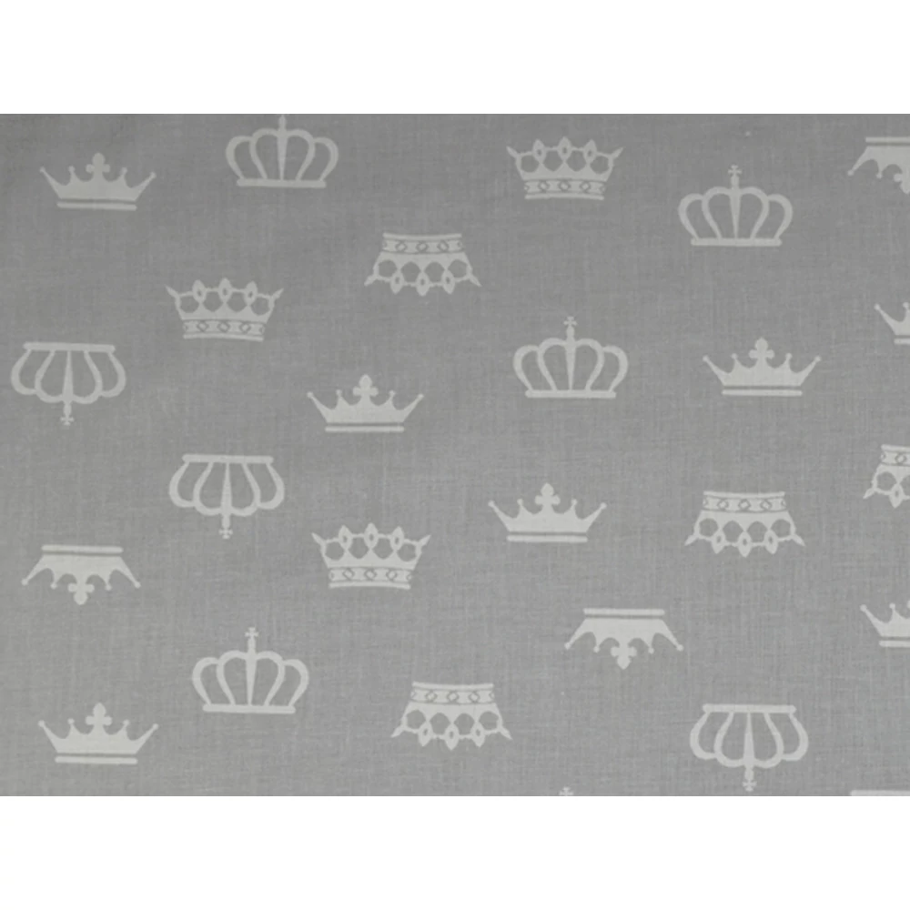 Gumis lepedő 60x120 cm – szürke koronás – pamut