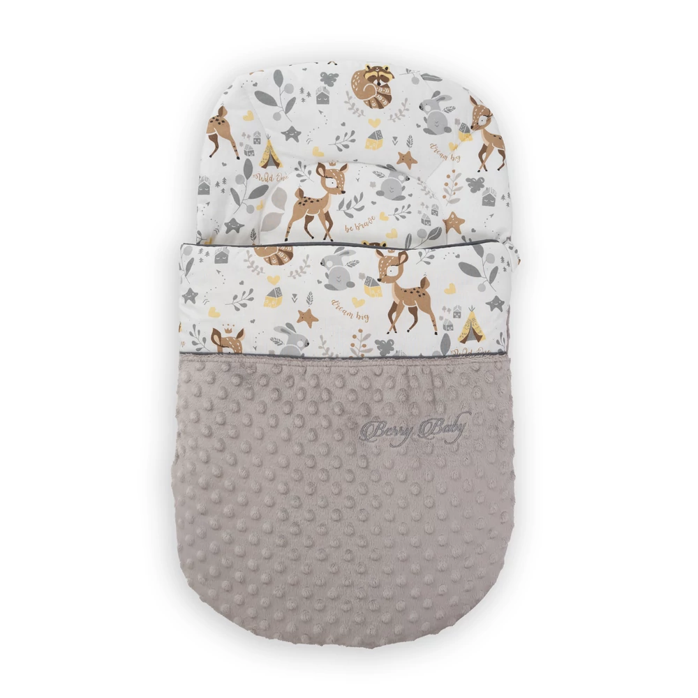 Babazsák szürke minky - forest