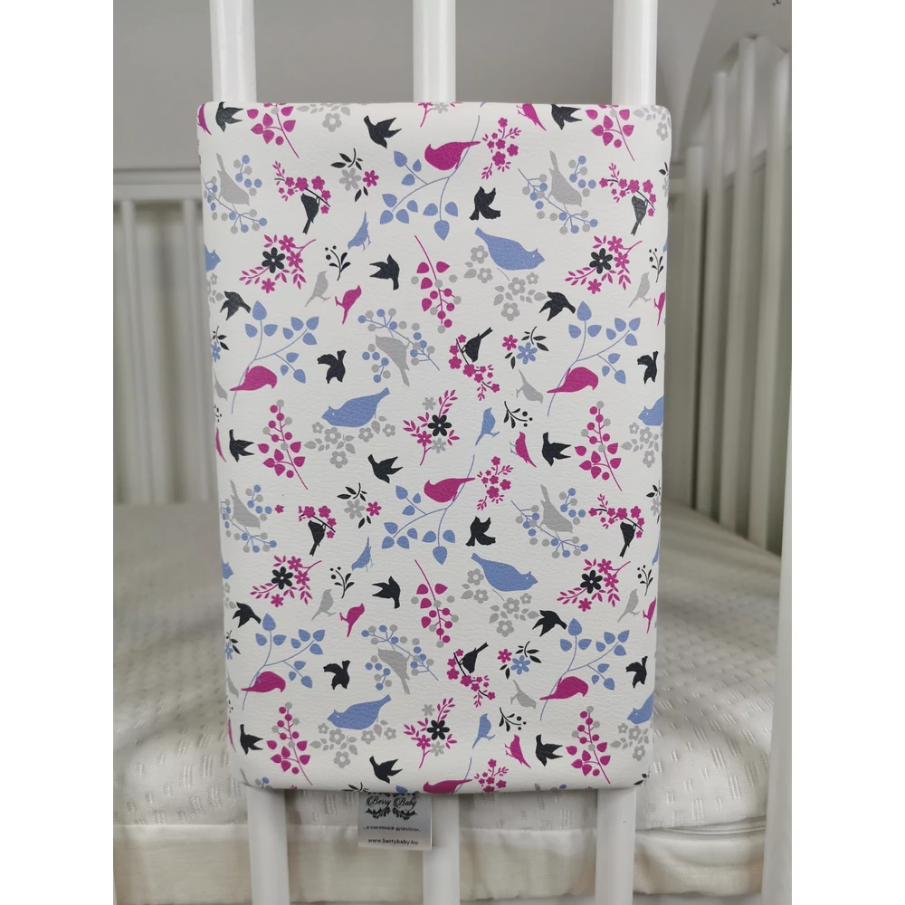 Tépőzáras rácsvédő – Pink Birds Eco bőr