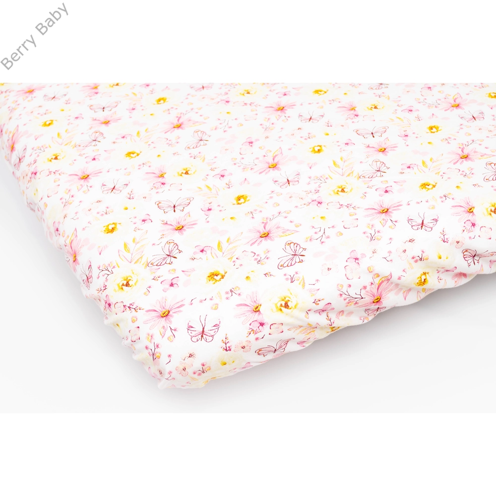 Gumis lepedő 60x120 cm - Roses and Flowers – pamut - Exclusive