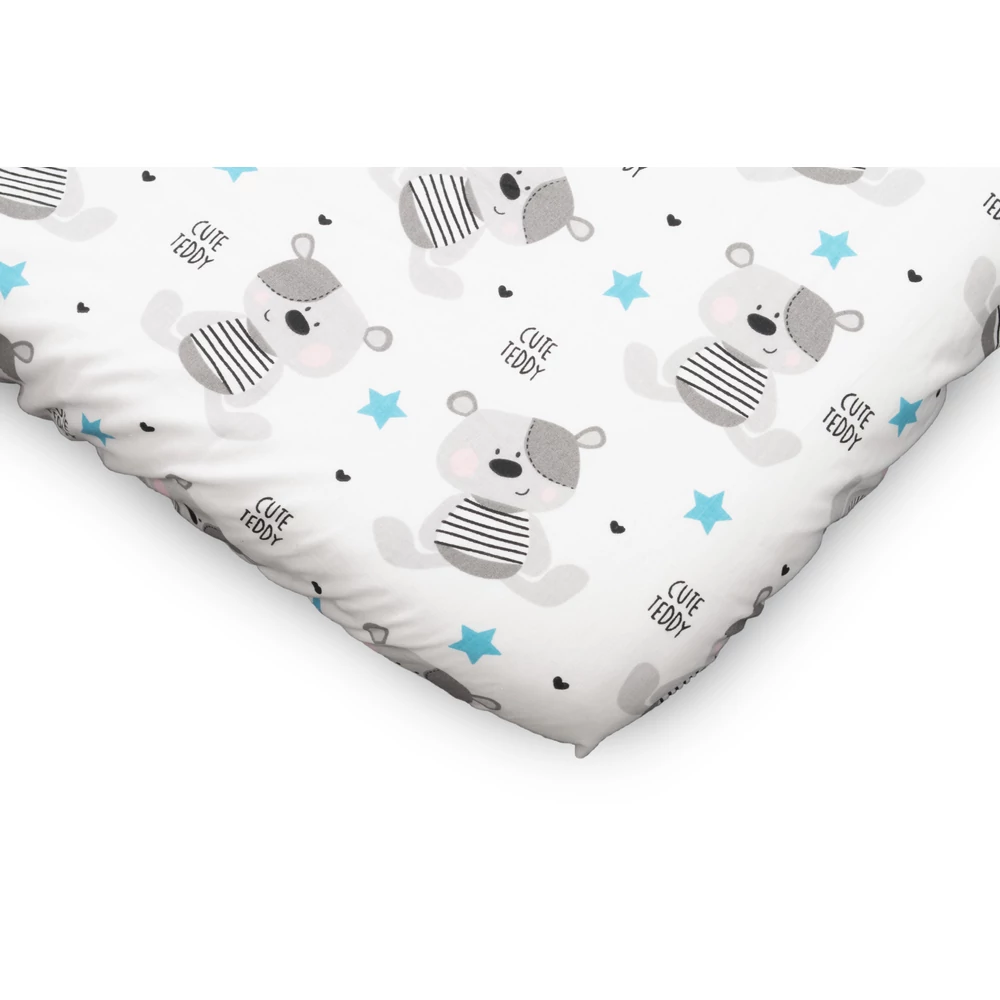 Gumis lepedő 60x120 cm - Cute Teddy pamut