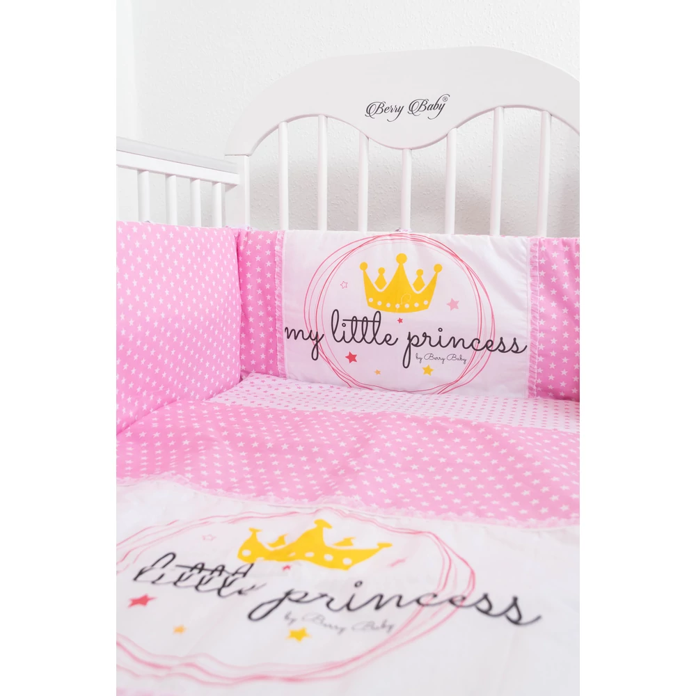 Berry Baby PRINCESS babaágynemű szett - rózsaszín 4
