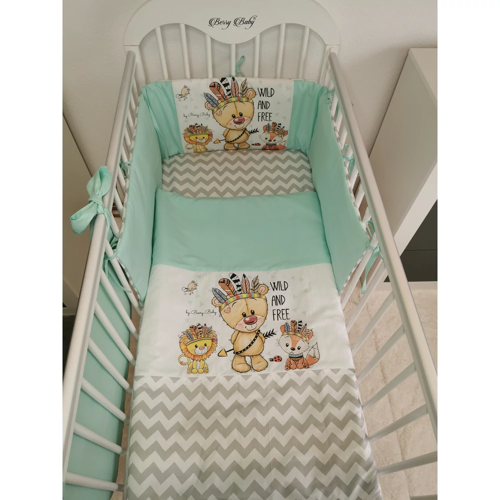 Berry Baby WILD AND FREE babaágynemű szett: mentával 2