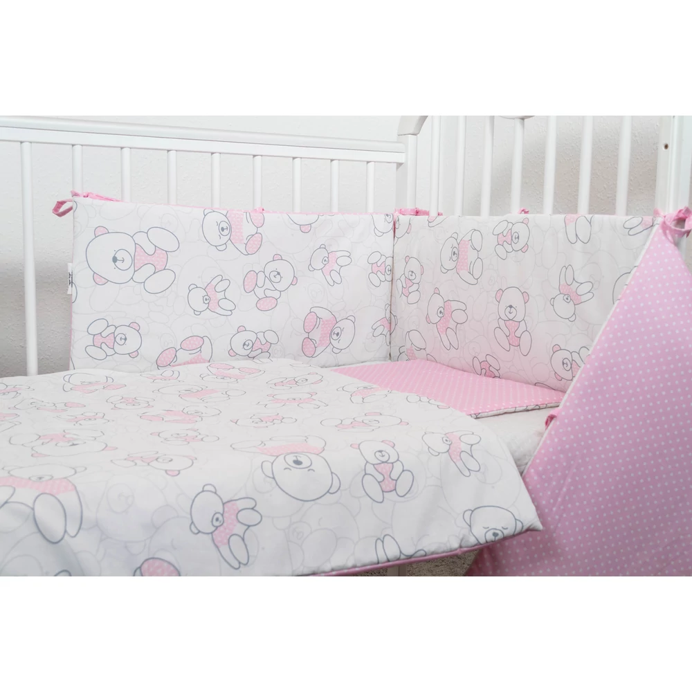 Berry Baby babaágynemű szett: Rózsaszín macis 3