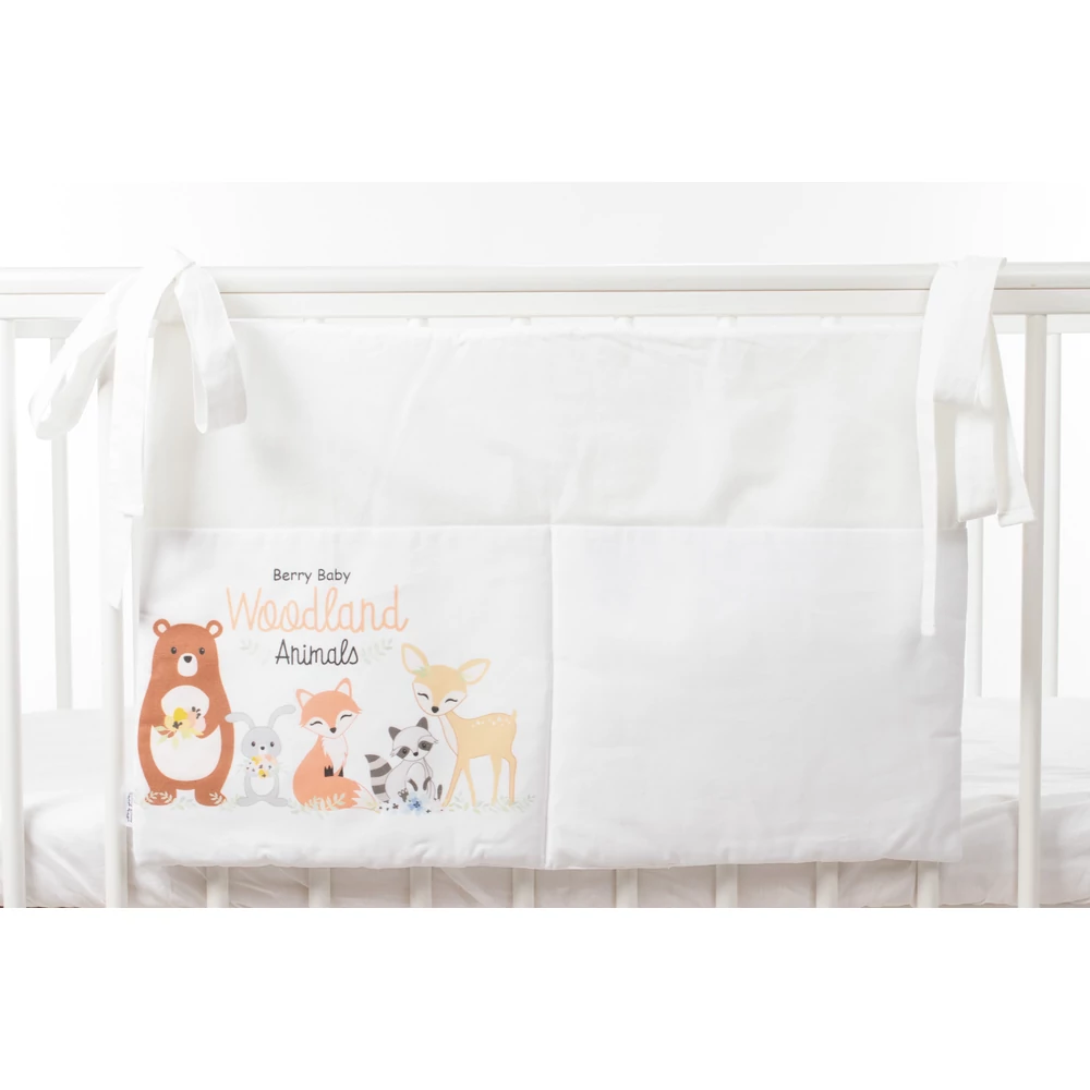 Pelenka tároló kiságyra woodland animals -ekrü