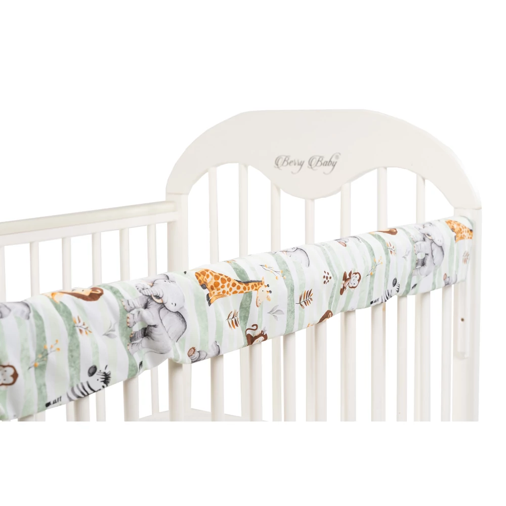 100% pamut rágásvédő - zöld szafari