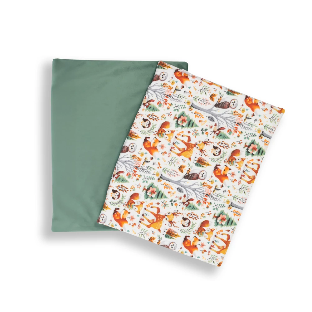 Kispárna huzat 40x50 cm mohazöld velvet - varázserdő