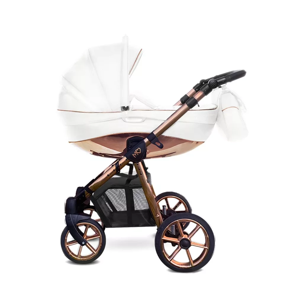 BabyActive alumínium vázas babakocsi: Mommy Glossy - Rose Gold White