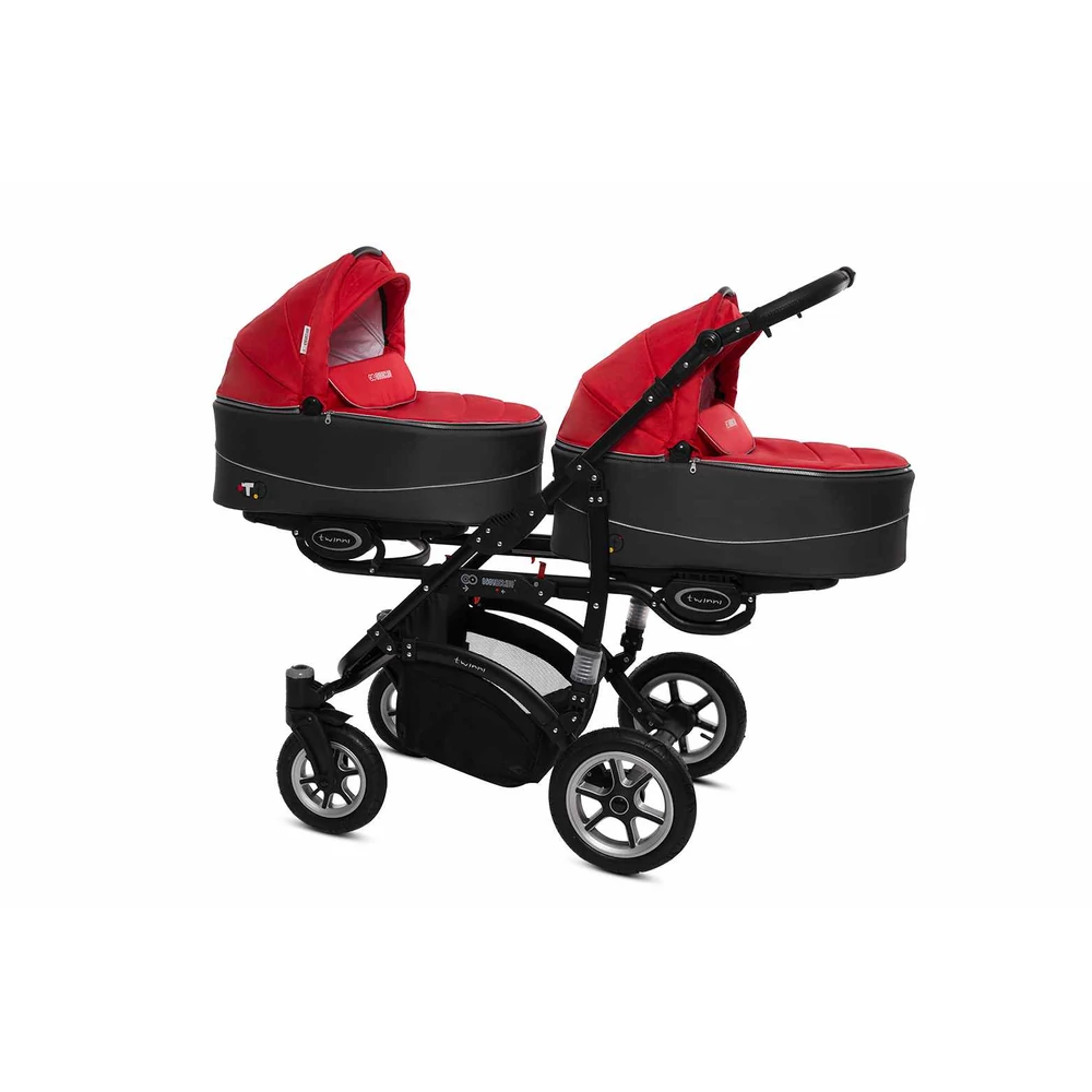 BabyActive ikerbabakocsi  aluvázzal -  Twinni Premium Rosso