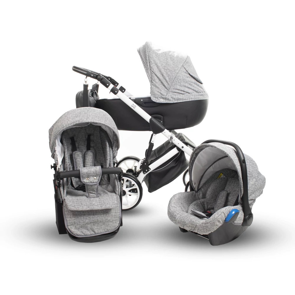 Berry Baby CORRADO multifunkciós babakocsi szett (autós hordozóval és adapterrel!): CR2 White