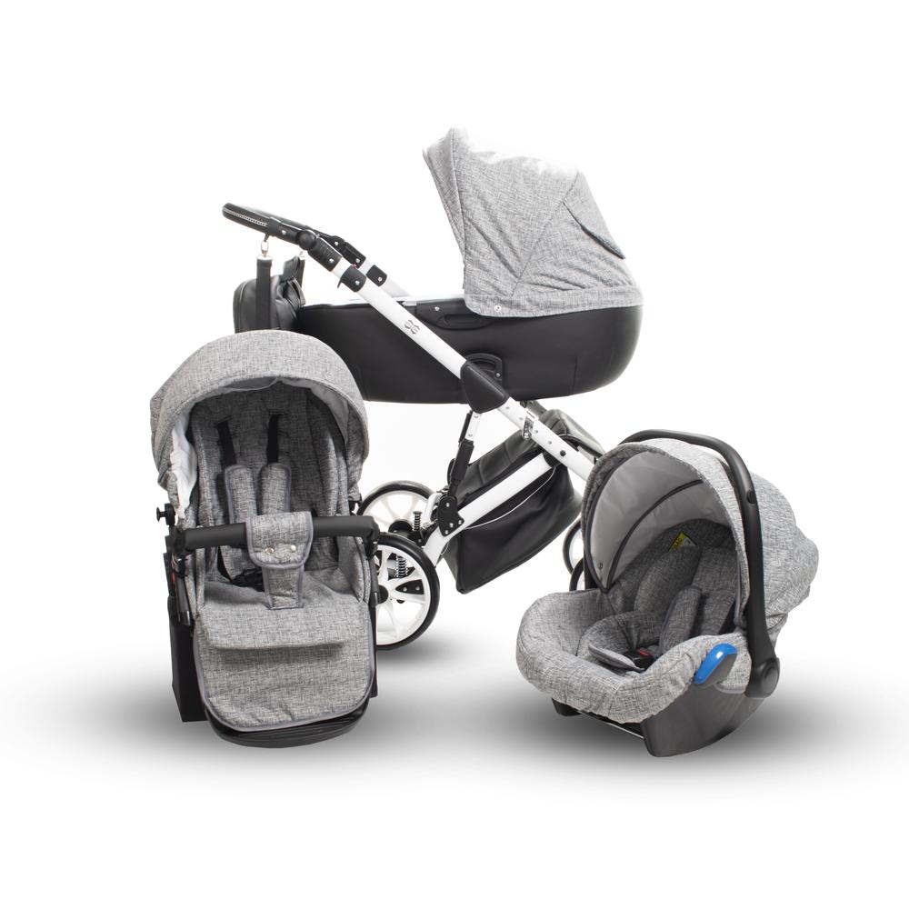 Berry Baby CORRADO multifunkciós babakocsi szett (autós hordozóval és adapterrel!): CR2 White