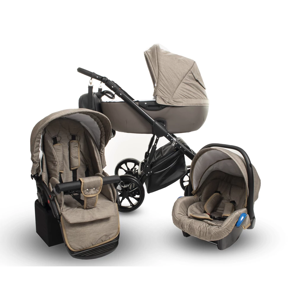 Berry Baby CORRADO multifunkciós babakocsi szett (autós hordozóval és adapterrel!): CR6 Black