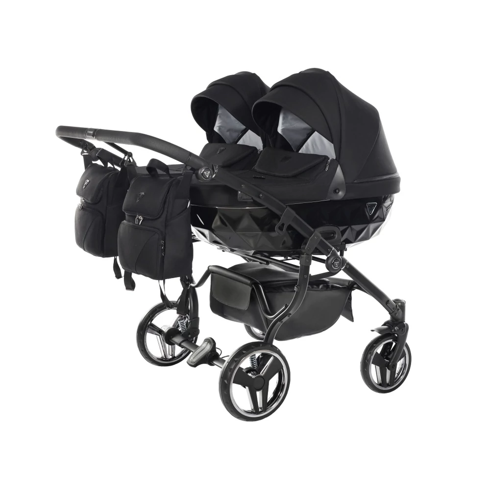 Junama többfunkciós ikerbabakocsi - DIAMOND BASIC DUO - 01 fekete