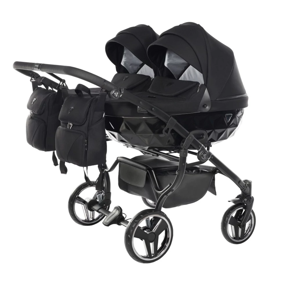 Junama többfunkciós ikerbabakocsi - DIAMOND BASIC DUO - 01 fekete