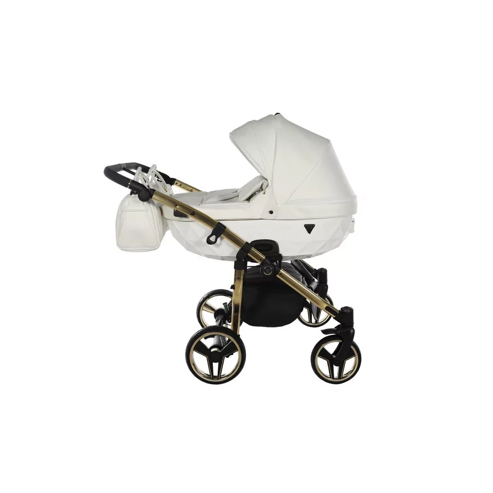 Junama többfunkciós iker babakocsi - INDIVIDUAL FLUO DUO - White-Gold