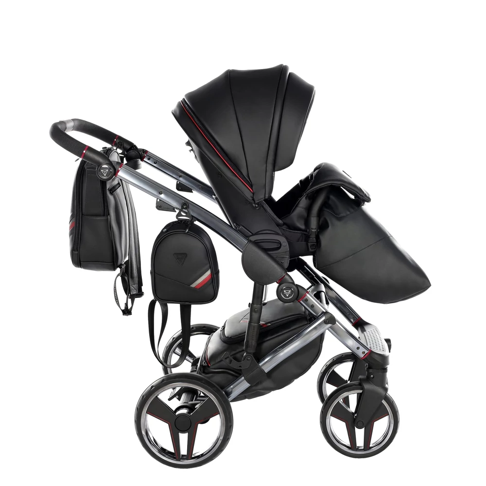 Junama többfunkciós babakocsi - DIAMOND SPORT - Fekete-piros