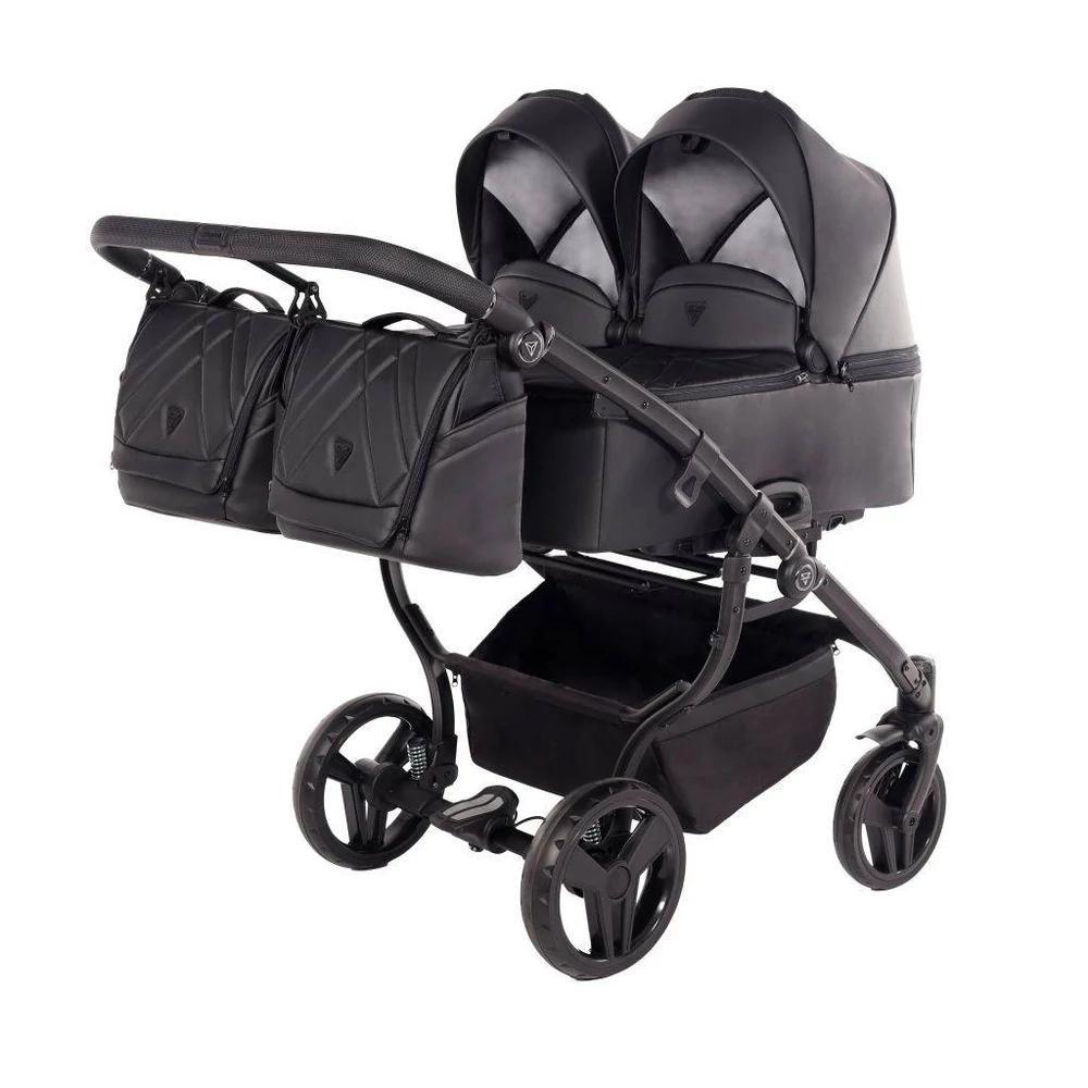 Iker babakocsi Junama DUO V3 - fekete eco bőr