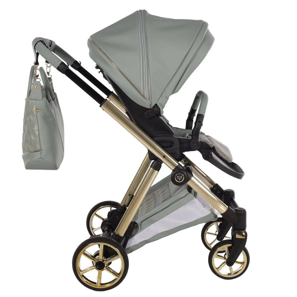 Junama többfunkciós babakocsi - ELLEGANTE ART DECO - 05 Green