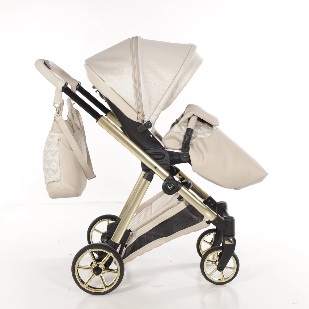 Junama többfunkciós babakocsi - ELLEGANTE LAME - 02 Beige