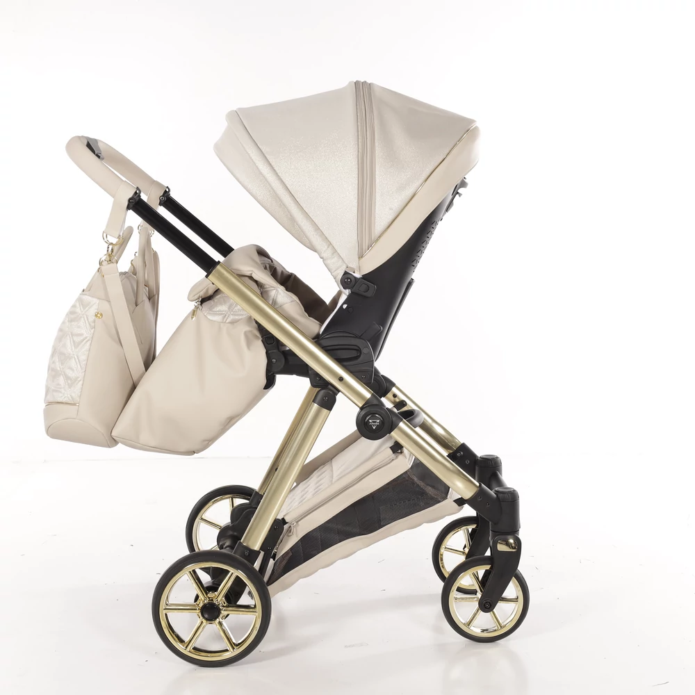 Junama többfunkciós babakocsi - ELLEGANTE LAME - 02 Beige