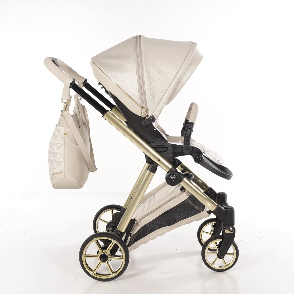 Junama többfunkciós babakocsi - ELLEGANTE LAME - 02 Beige