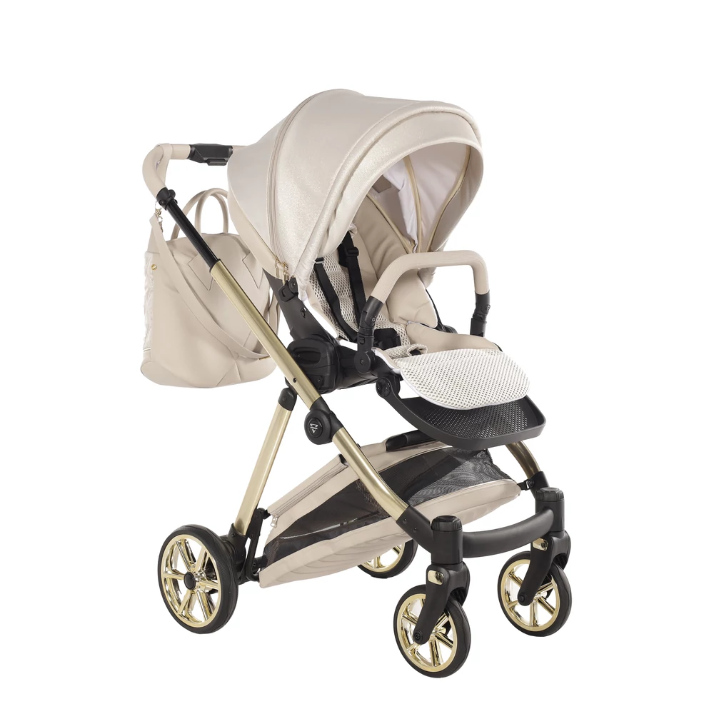 Junama többfunkciós babakocsi - ELLEGANTE LAME - 02 Beige