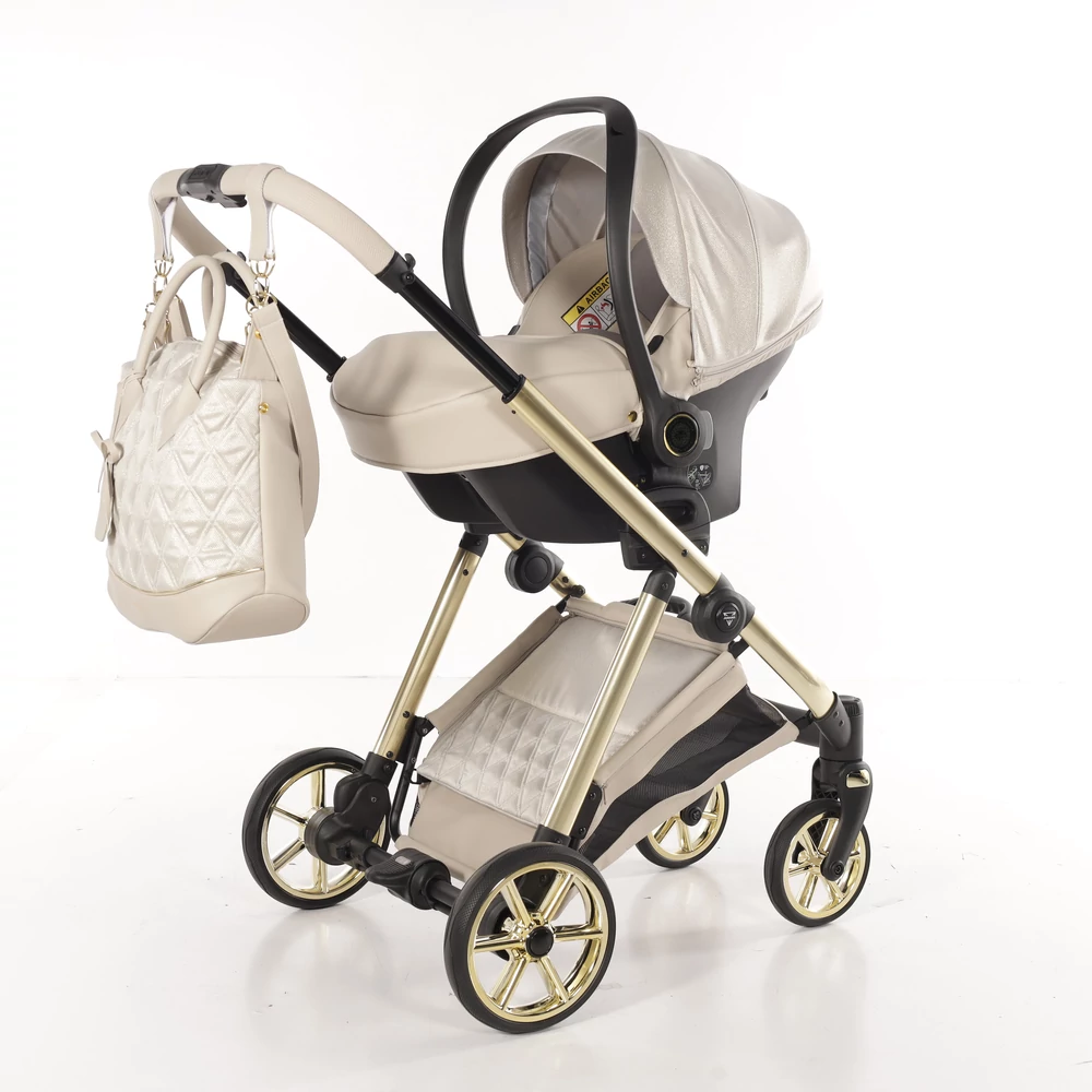 Junama többfunkciós babakocsi - ELLEGANTE LAME - 02 Beige