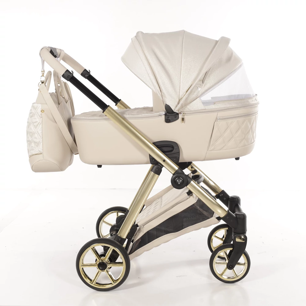 Junama többfunkciós babakocsi - ELLEGANTE LAME - 02 Beige