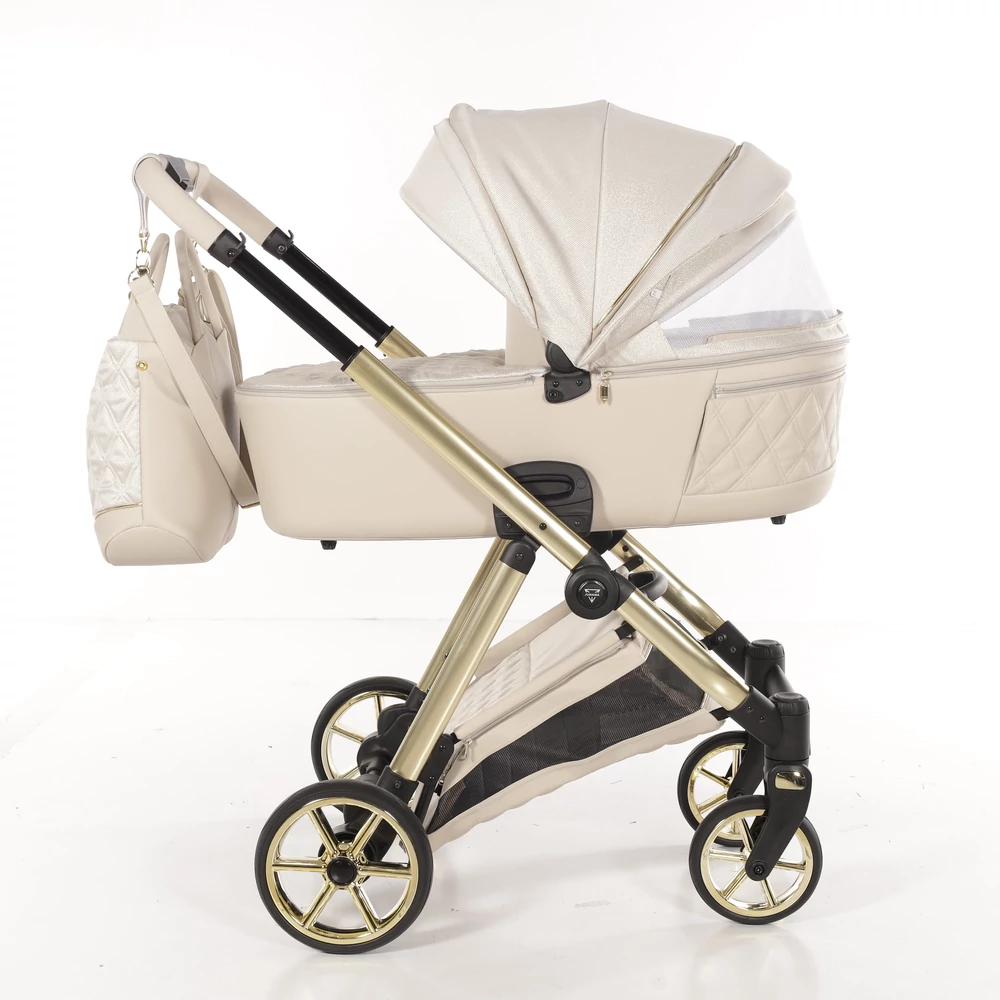 Junama többfunkciós babakocsi - ELLEGANTE LAME - 02 Beige