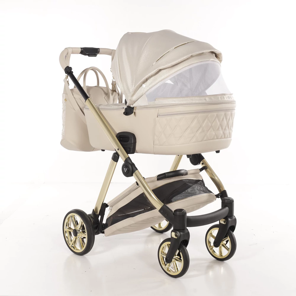 Junama többfunkciós babakocsi - ELLEGANTE LAME - 02 Beige