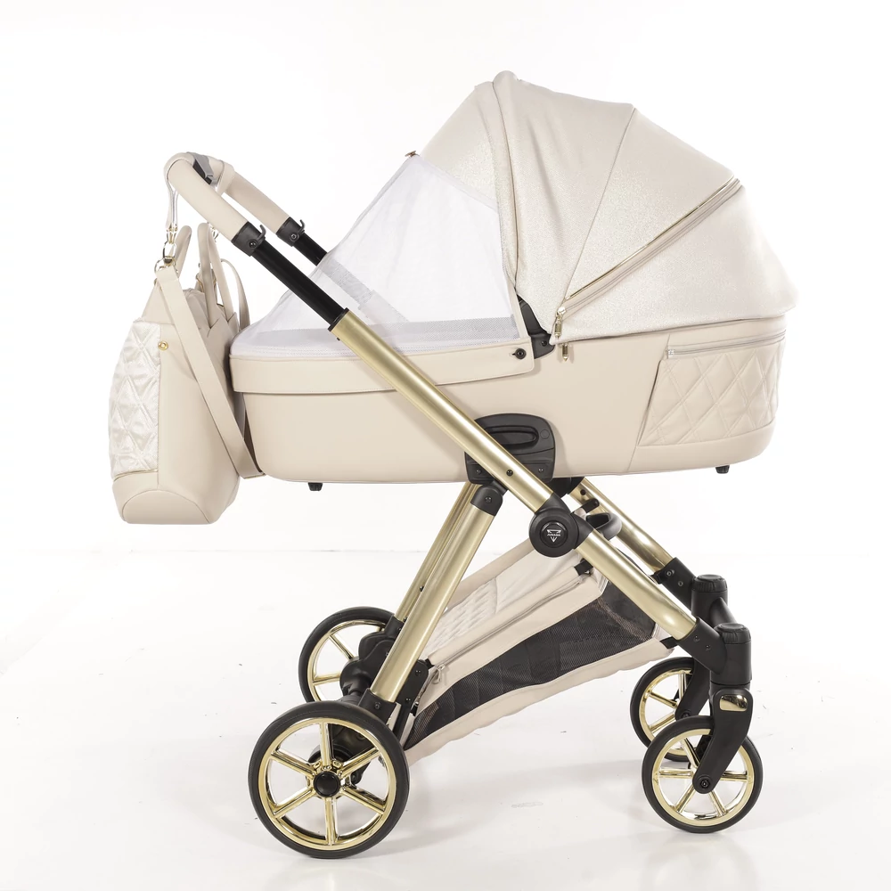 Junama többfunkciós babakocsi - ELLEGANTE LAME - 02 Beige