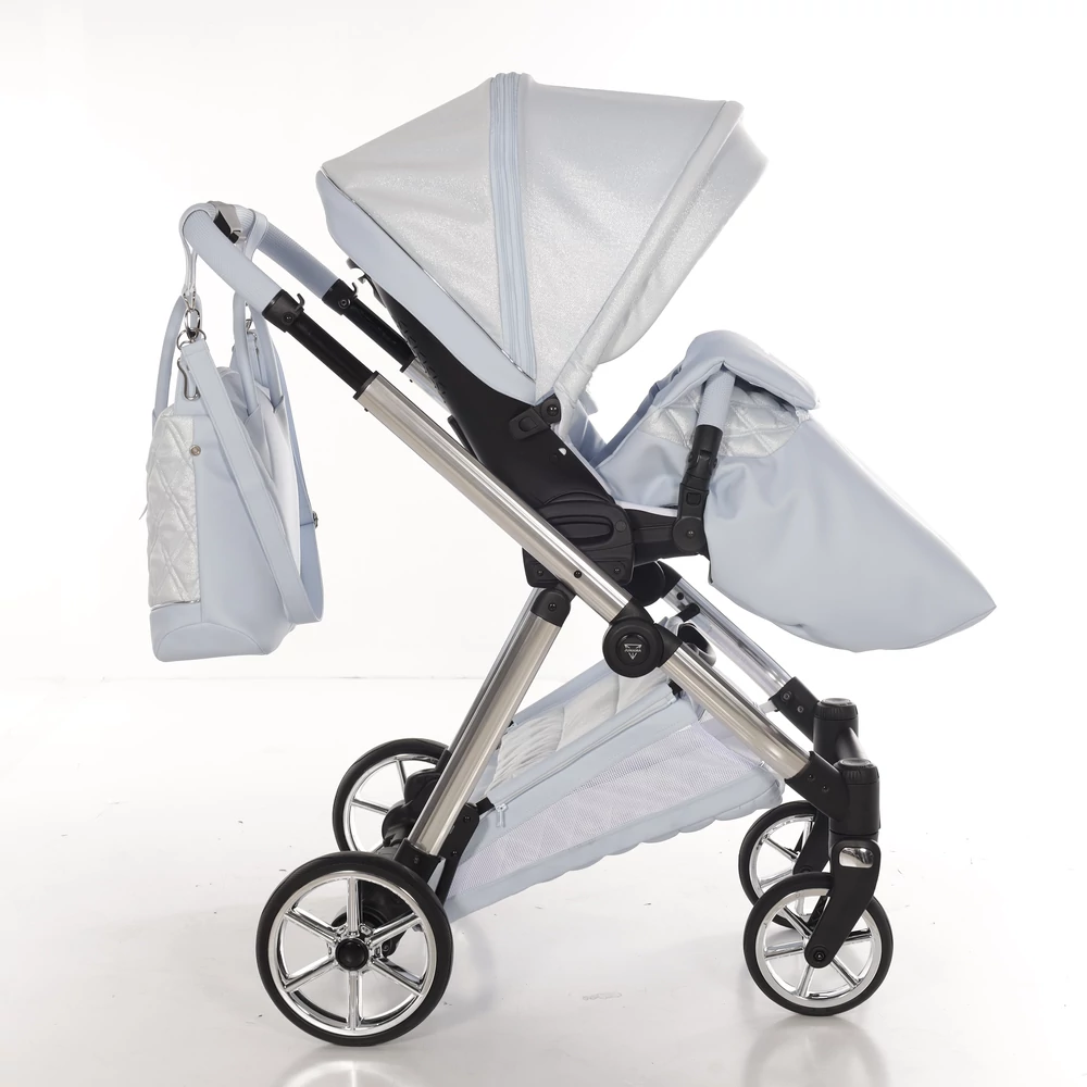 Junama többfunkciós babakocsi - ELLEGANTE LAME - 03 Light Blue