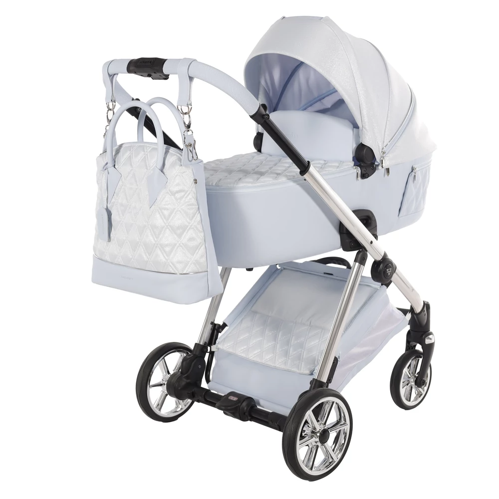 Junama többfunkciós babakocsi - ELLEGANTE LAME - 03 Light Blue