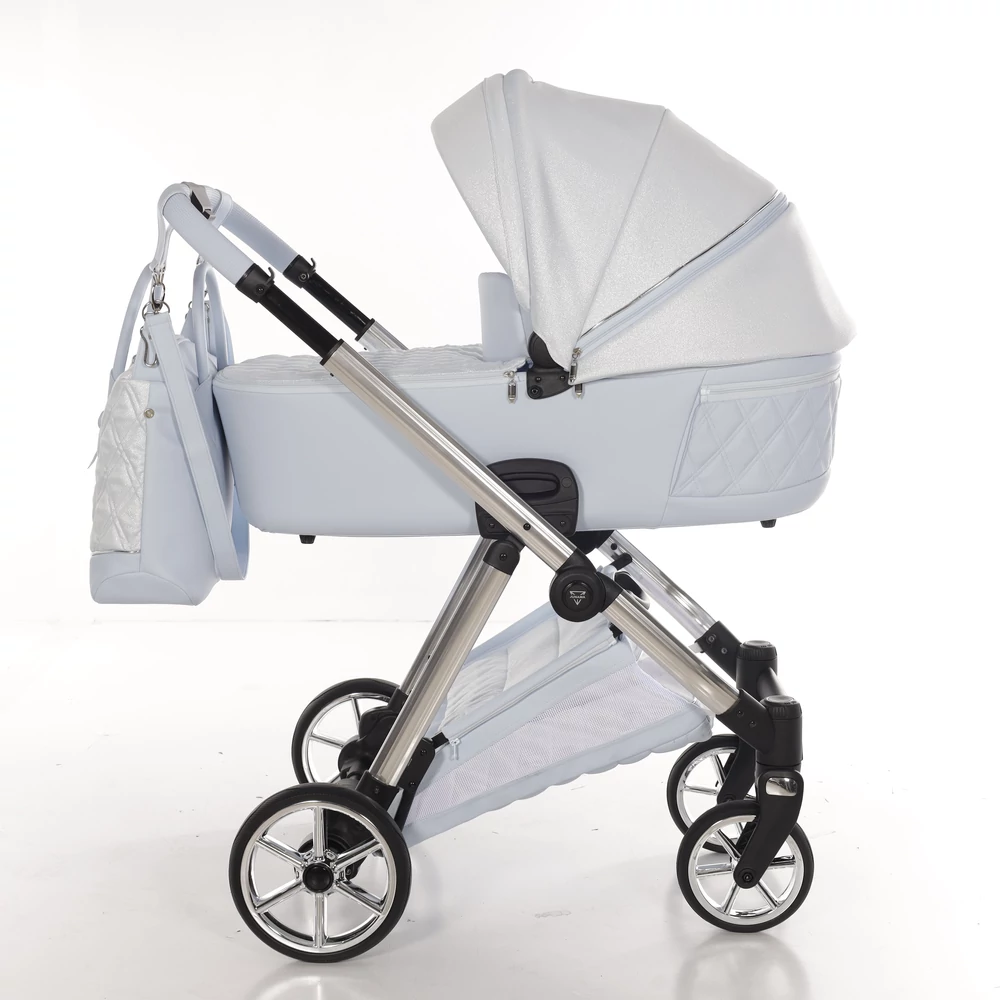 Junama többfunkciós babakocsi - ELLEGANTE LAME - 03 Light Blue