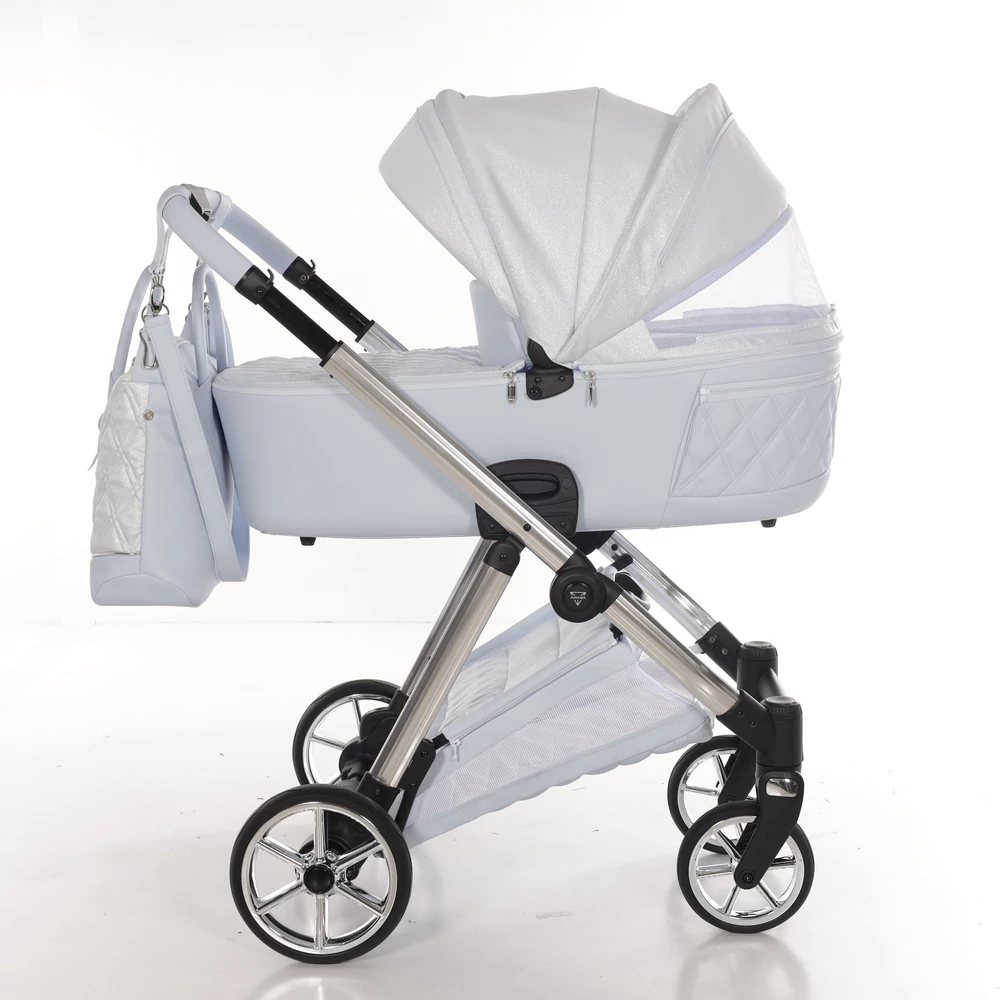 Junama többfunkciós babakocsi - ELLEGANTE LAME - 03 Light Blue