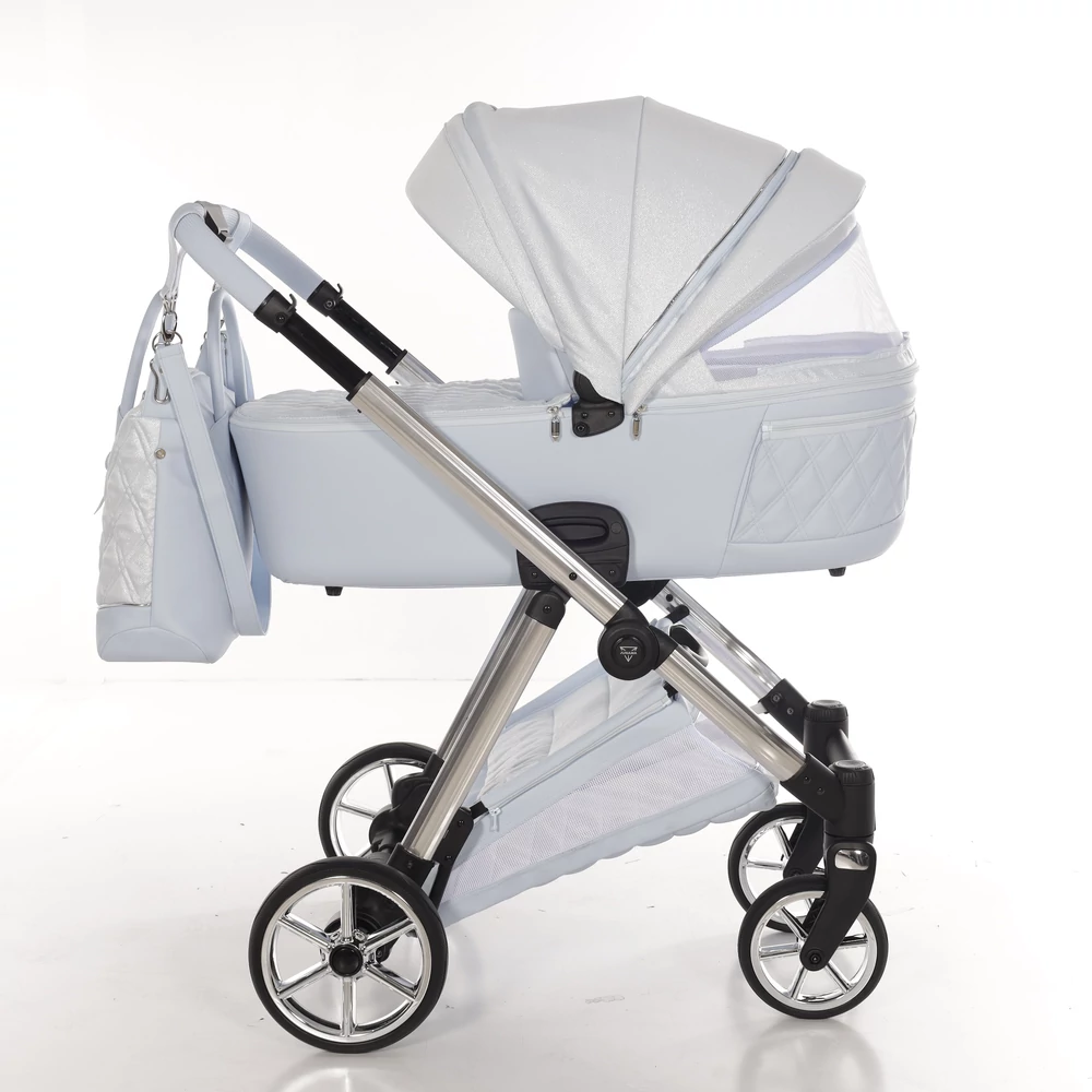 Junama többfunkciós babakocsi - ELLEGANTE LAME - 03 Light Blue