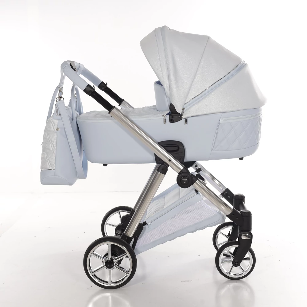 Junama többfunkciós babakocsi - ELLEGANTE LAME - 03 Light Blue