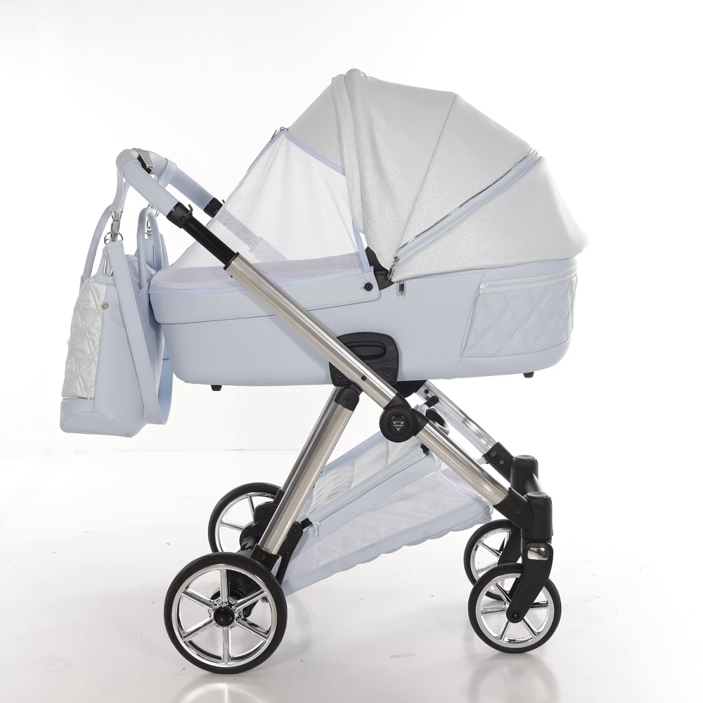Junama többfunkciós babakocsi - ELLEGANTE LAME - 03 Light Blue