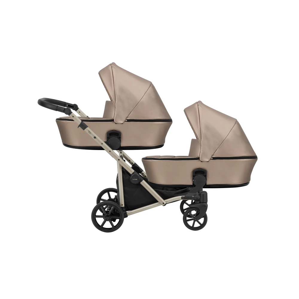 Ikerbabakocsi - Kunert Brav Duo 2in1 - Cappucino ECO 13 - pezsgő vázzal