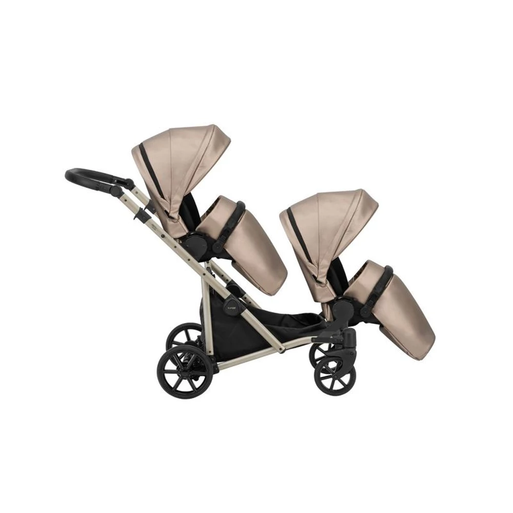 Ikerbabakocsi - Kunert Brav Duo 2in1 - Cappucino ECO 13 - pezsgő vázzal