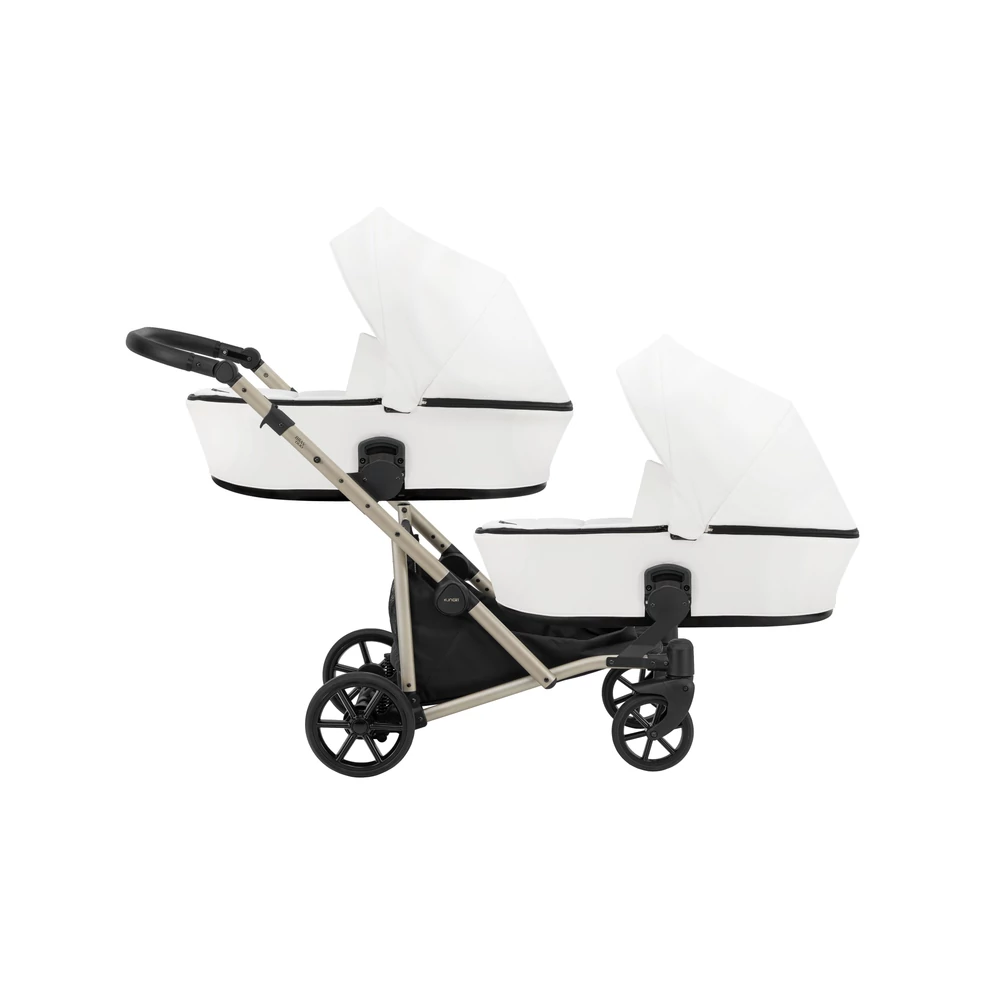 Ikerbabakocsi - Kunert Brav Duo 3in1 - White ECO 12 - pezsgő vázzal