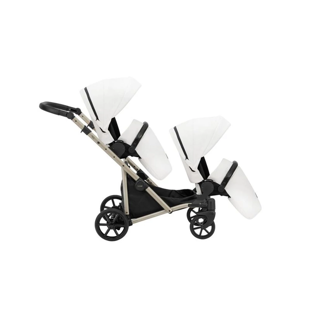 Ikerbabakocsi - Kunert Brav Duo 3in1 - White ECO 12 - pezsgő vázzal