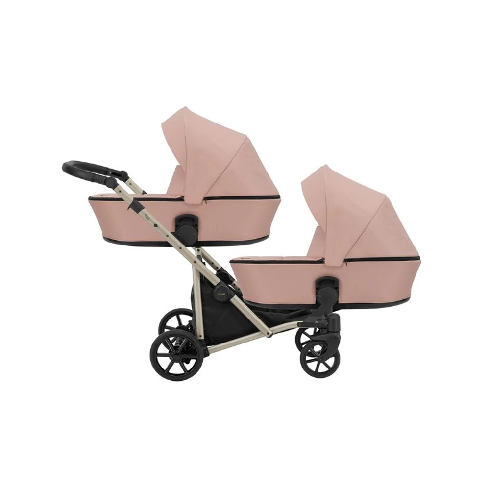 Ikerbabakocsi - Kunert Brav Duo 3in1 - Pink 04 - pezsgő vázzal