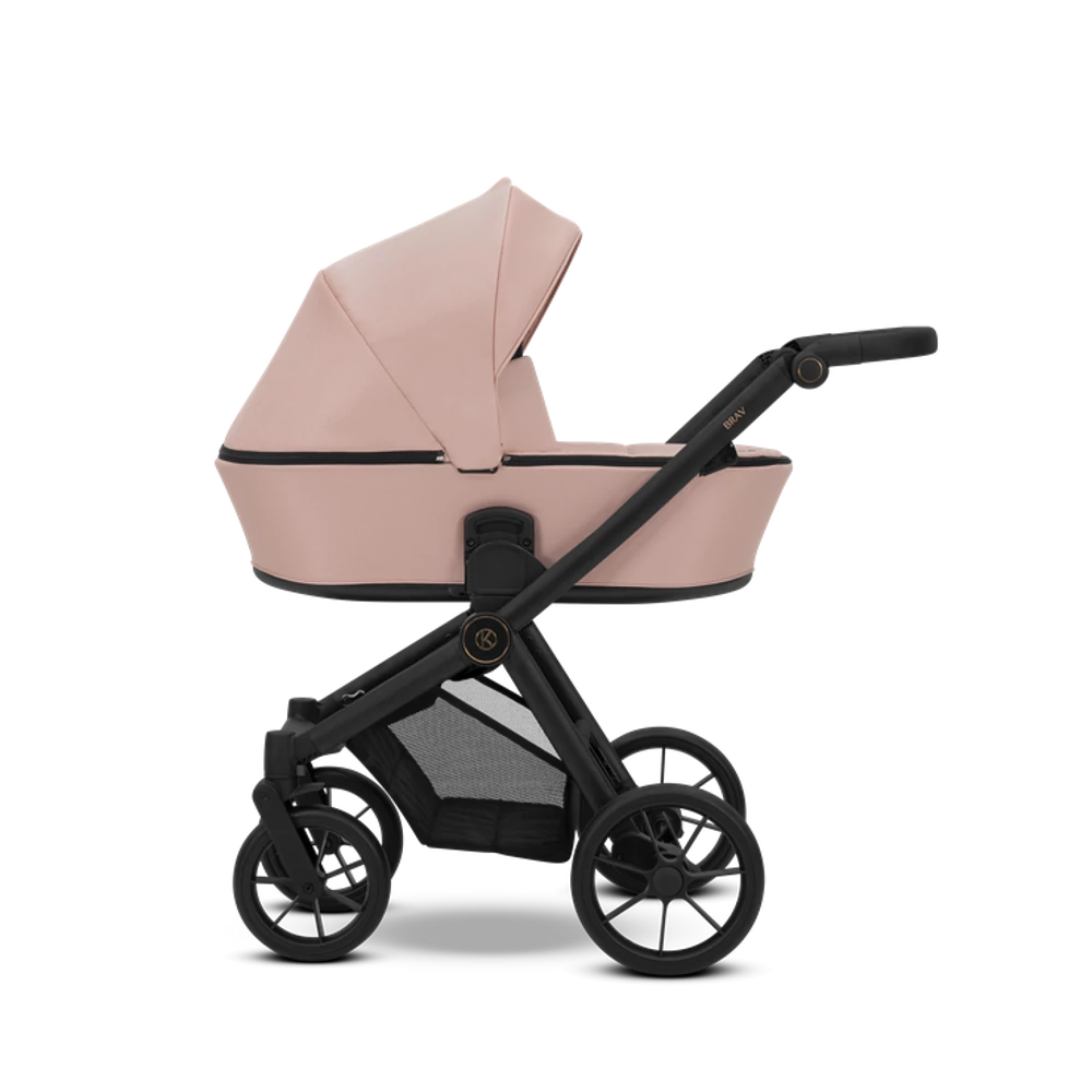 Babakocsi - Kunert Brav 2in1 - 04 Pink - fekete vázzal