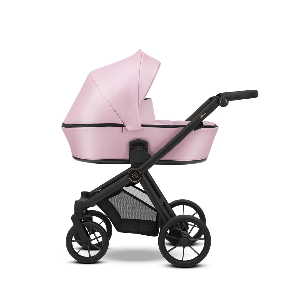 Babakocsi - Kunert Brav 2in1 - 15 Baby Pink Eco - fekete vázzal