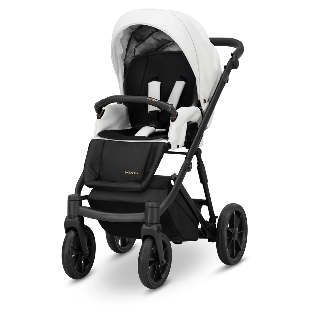 Babakocsi - Kunert Ivento GLAM 3in1 - 16 White Pearl - eco bőr