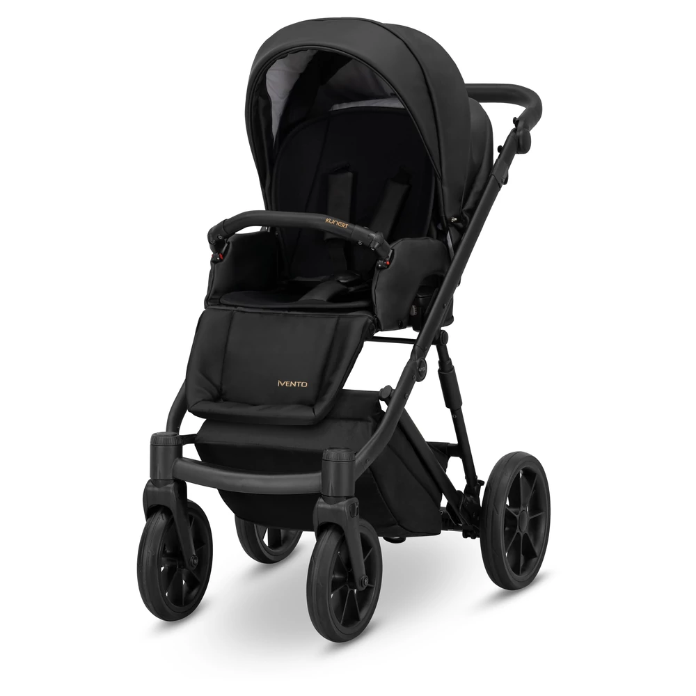 Babakocsi - Kunert Ivento GLAM 3in1 - 17 Black Pearl - eco bőr