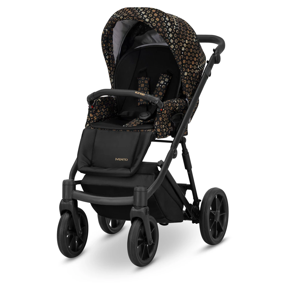 Babakocsi - Kunert Ivento GLAM 2in1 - 19 Black Style - textil