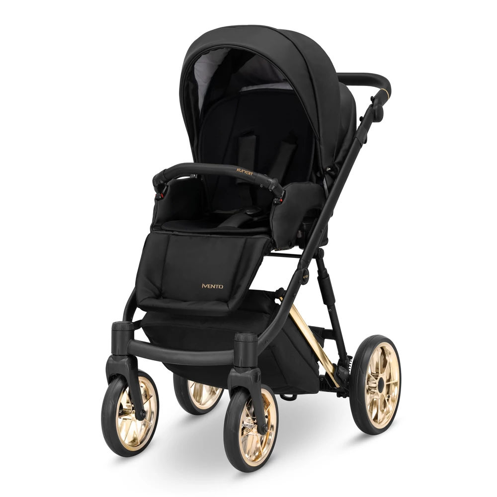 Babakocsi - Kunert Ivento PREMIUM GLAM 3in1 - 17 Black Pearl - eco bőr