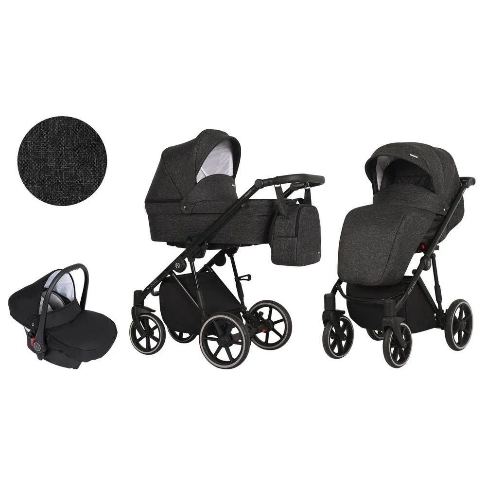 Multifunkciós babakocsi Kunert Molto - mózes sport és hordozó résszel - fekete